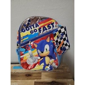 Sonic The Hedgehog Gotta Go Fast Backpack Child Youth Backpack Book bag NEW